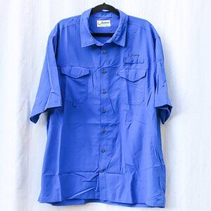 Jawbone Tackle Co. Size 2XL Blue vented short sleeve hiking fishing camping top